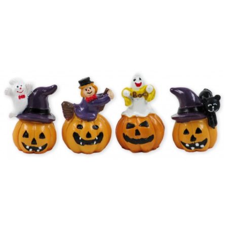 Halloween tök figurák - 5,5 cm - 4 db/csomag