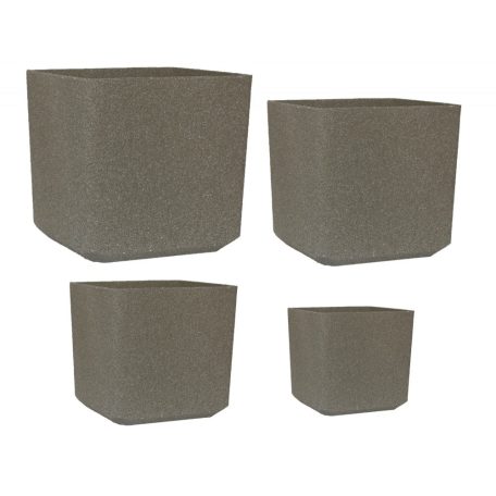 Kültéri kaspó négyszög alakú Cubic Planter - 4 db-os szett - 21x43 cm 