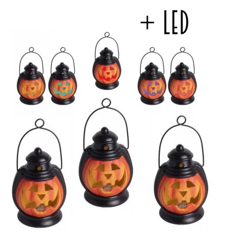 Halloween tök lámpás LED-es - 12,7 cm