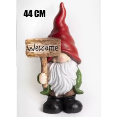 Manó figura Welcome táblával - 44 cm