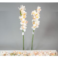 Orchidea ág 10 virágos - 90 cm - törtfehér