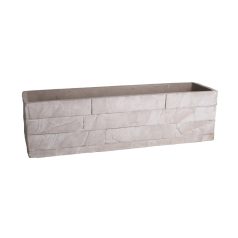 Beton kaspó téglalap alakú bézs Miro - 50x14x15 cm