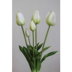 Fehér mű tulipán csokor - 46 cm