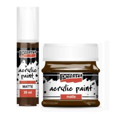 Pentart, matt akrilfesték, vörösbarna - 20 ml, 50 ml