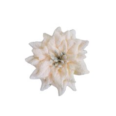 Havas krém karácsonyi rózsa - 22 cm  