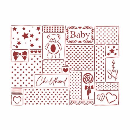 Stamperia stencil - 20x15 cm - DayDream patchwork - KSD-313