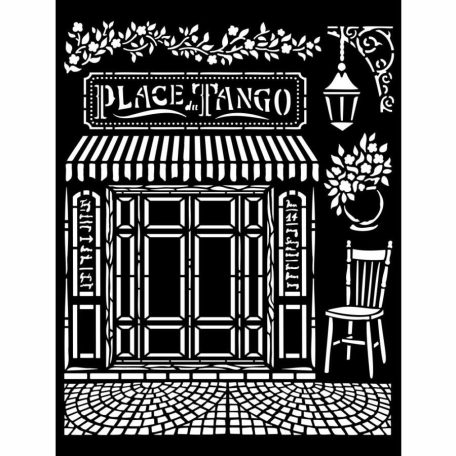 Stamperia stencil - 20x25 cm - Desire Place Tango  - KSTD-123