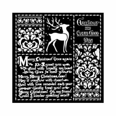 Stamperia stencil - Christmas letters - 18x18 cm-KSTDQ87