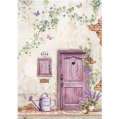   Stamperia rizspapír - A4 - 21x30 cm - Lavender door - DFSA-4886