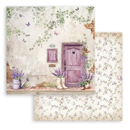 Stamperia scrapbook papír - 2 oldalas - Lavender door - SBB-1007