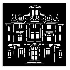   Stamperia stencil - 12x12 cm - Art of Travelling palace - KSTD-504