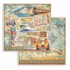   Scrapbbok papír - Art of Travelling car - 31,5x30,5 cm - SBB-1039