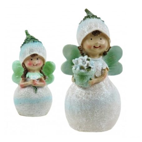 Virágtündér figura menta glitteres - 8 cm, 14,5 cm