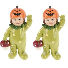 Halloween figura zöld ruhás - 15 cm