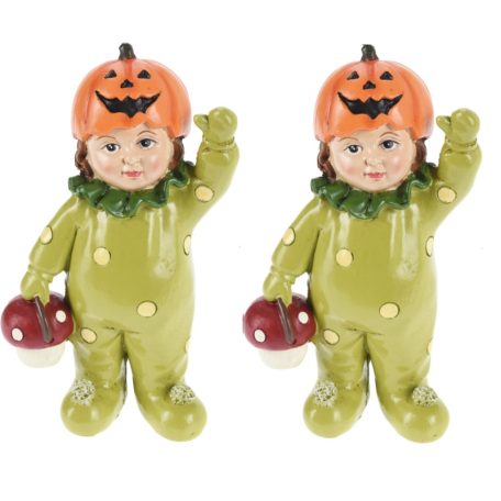 Halloween figura zöld ruhás - 15 cm