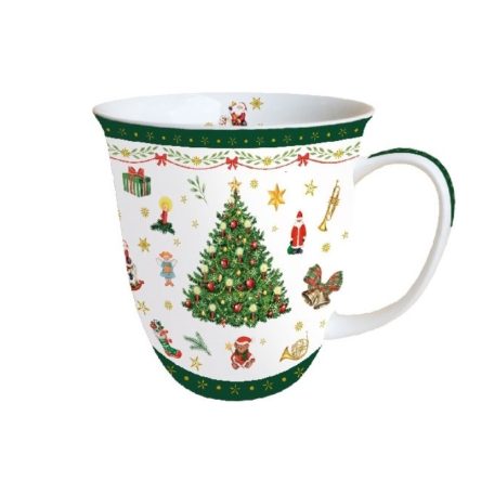 Ambiente porcelánbögre - Christmas Evergreen - 400 ml