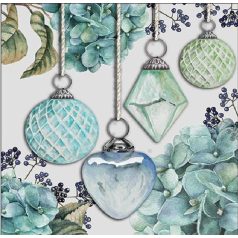   Ambiente Hanging Baubles green papírszalvéta 33x33 cm - 20 db-os