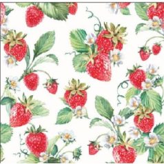   Ambiente Garden Strawberries papírszalvéta 25x25 cm - 20 db-os