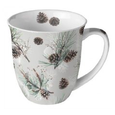   Ambiente karácsonyi porcelánbögre - Pine Cone All Over - 400 ml