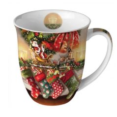   Ambiente karácsonyi porcelánbögre - Hanging stockings - 400 ml