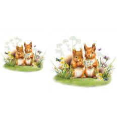   Ambiente papírszalvéta - Little squirrels - 25x25 cm, 33x33 cm - 20 db/csomag