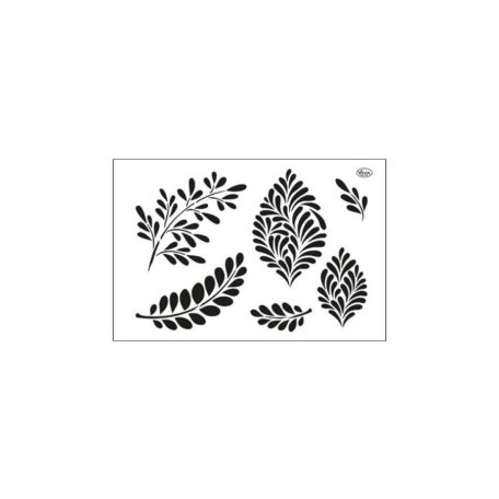 Viva Decor stencil - Modern levelek - 21x29,7 cm