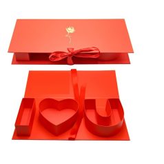 Papirdoboz piros - I love you - 45,5x19,5x6,5 cm