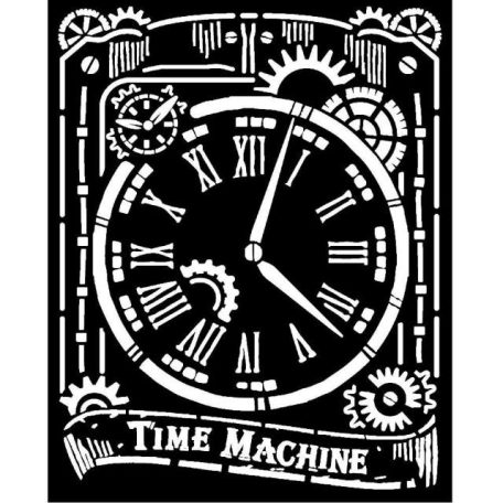 Stamperia stencil  - Time machine - 20x25 cm - KSTD-071