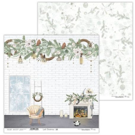 Lexi design scrapbook papír - Loft Christmas 10 - 2 oldalas - 30,5 x 30,5 cm 