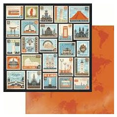   Kraiser Craft scrapbook papír - Wanderlust - 2 oldalas - 30,5 x 30,5 cm