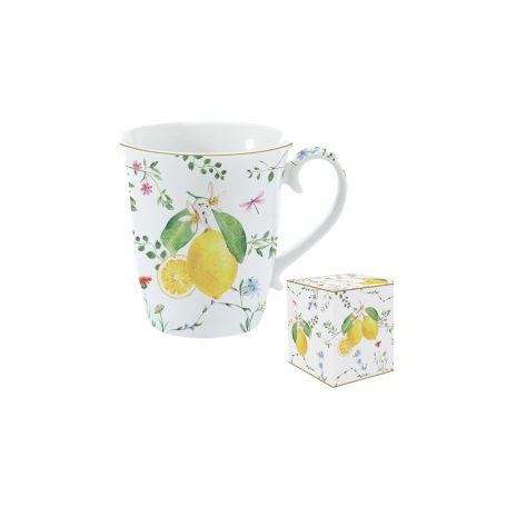 Fleurs et Citrons porcelánbögre - 275 ml
