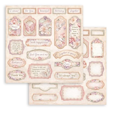 Stamperia scrapbook papír - Romance Forever - 2 oldalas - 31,5X30,5 cm - SBB-973