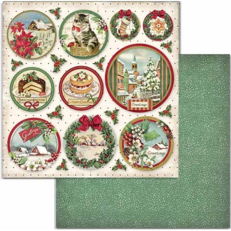 Scrapbbok papír - Christmas 3. - 31,5 x 30,5 cm - SBB-703